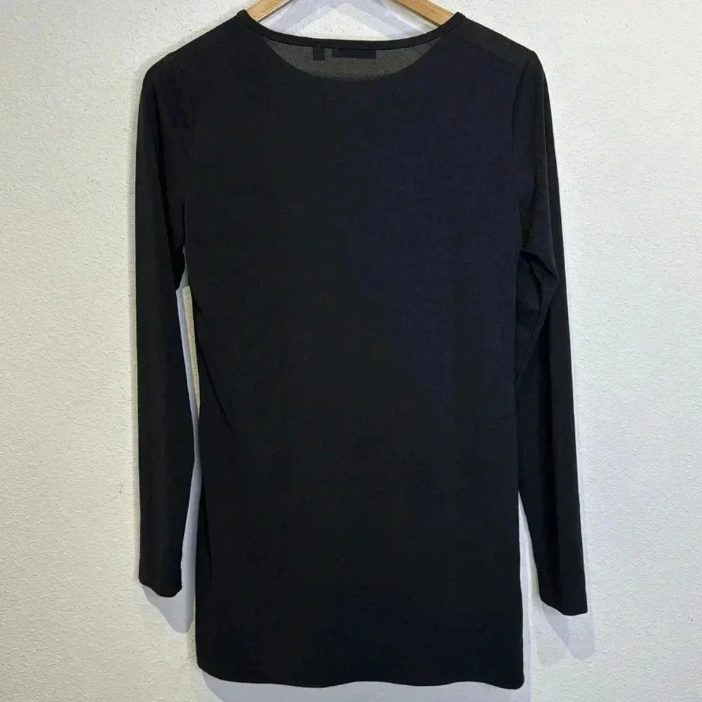 Aritzia Babaton Women's Black Dennen Shirt Size Large - Picture 3 of 6